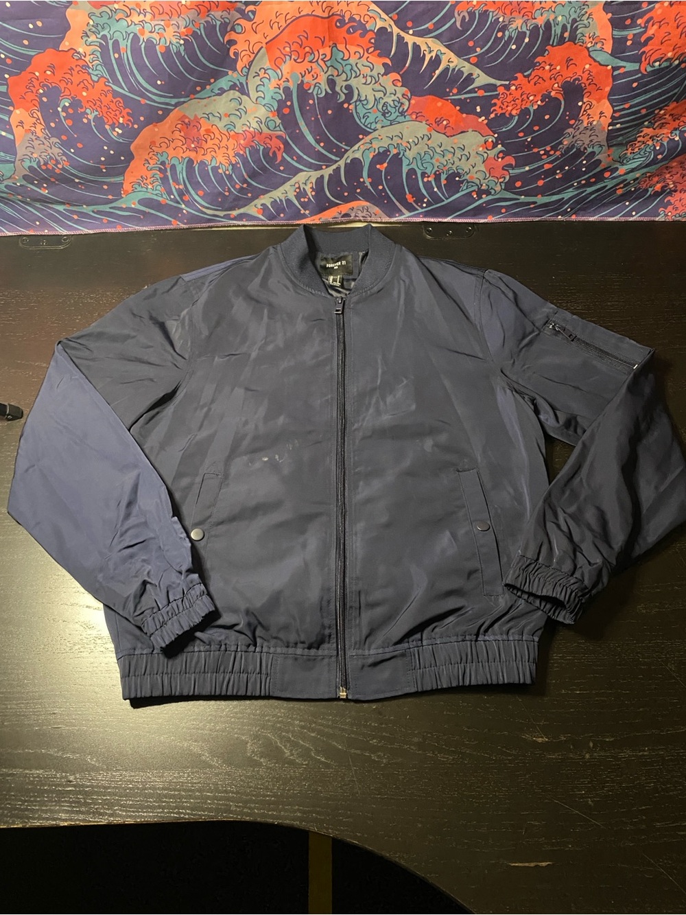 Forever 21 Navy Bomber Jacket